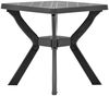 vidaXL Bistrotisch mit Ablage, Kunststoff anthrazit, Ø 70 x H 72 cm Bild 3