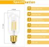 ZMH 4er-Pack E27-LED-Lampen, warmweiß, Vintage-LED-Lampen, T45, 4 W, 2700 K, Energiesparlampe, Retro-Stil, Edison-Glühfaden, Glas Bild 2