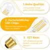 ZMH 4er-Pack E27-LED-Lampen, warmweiß, Vintage-LED-Lampen, T45, 4 W, 2700 K, Energiesparlampe, Retro-Stil, Edison-Glühfaden, Glas Bild 3