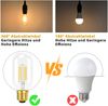 ZMH 4er-Pack E27-LED-Lampen, warmweiß, Vintage-LED-Lampen, T45, 4 W, 2700 K, Energiesparlampe, Retro-Stil, Edison-Glühfaden, Glas Bild 4