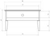 TV-Lowboard LENNES Buche massiv 87x50x45 cm Bild 3