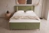 Boxspringbett Titan - Samtstoff - olive - 180x200 cm Bild 4