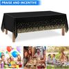 Schwarze goldene Party Tischdecke 137x274cm goldene Punkte Einweg Tischdecke Bild 5