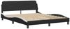 vidaXL Bett mit Matratze "Dover" Schwarz und Weiß 160x200 cm Kunstleder 3208442 Bild 4