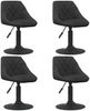 vidaXL Esszimmerstühle 4 Stk. Drehbar Schwarz Samt 3088788 Bild 2