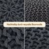 Amagohome Sitzhocker Strickhocker XXL Pouf Ø55 H37cm Bodenkissen Sitzpouf Baumwolle recycel Bild 4