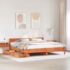 vidaXL Massivholzbett ohne Matratze Wachsbraun 160x200 Kiefernholz 3301745 Bild 1