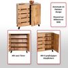 Kommode HWC-M46, Schrank Sideboard Anrichte Highboard, 2 Türen 88x80x34cm, naturfarben Bild 2