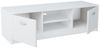 Home Collective TV-Schrank 120cm breit Lowboard mit matter Oberfläche Fernsehtisch (abgerundete Kante und Metall-Rollschienen Fernsehkommode) mit 2 Türen und 1 Regal, aus laminiertem Board weiß Bild 4