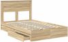 vidaXL Aufbewahrungsbett Sonoma-Eiche 120 x 200 cm Holzwerkstoff 3409929 Bild 5