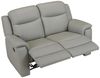 Vente-unique - Relaxsofa Leder 2-Sitzer - Hellgrau - EVASION Bild 5