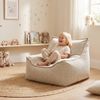 Bellabino 'Cleo' Sitzsack für Kinder aus Cord, mit EPS-Perlen-Füllung, beige, Kindersitzsack mit abnehmbarem und waschbarem Bezug Bild 2
