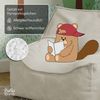 Bellabino 'Cleo' Sitzsack für Kinder aus Cord, mit EPS-Perlen-Füllung, beige, Kindersitzsack mit abnehmbarem und waschbarem Bezug Bild 4