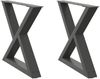 vidaXL Couchtischbeine 2 Stk. Anthrazit 60x(42-43,3) cm Stahl 4012710 Bild 2