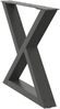 vidaXL Couchtischbeine 2 Stk. Anthrazit 60x(42-43,3) cm Stahl 4012710 Bild 4