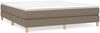 vidaXL Boxspringbett mit Matratze Taupe 160x200 cm Stoff 3144187 Bild 2