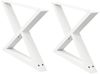 vidaXL Couchtischbeine 2 Stk. Weiß 70x(42-43,3) cm Stahl 4012713 Bild 2