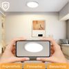 ZMH LED Deckenleuchte Whonzimmer ∅18CM Schwarz/Weiß Schlafzimmerlampe 15W für Küche Flur, Augenschutz, Einfache Installtion, LED fest integriert, 3000/4000/6500K, Dimmbar Flach Deckenlampe Bild 2