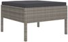 vidaXL 5-tlg. Garten-Lounge-Set mit Auflagen Poly Rattan Grau 3094370 Bild 4
