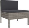 vidaXL 5-tlg. Garten-Lounge-Set mit Auflagen Poly Rattan Grau 3094370 Bild 3