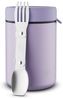 Alfi Thermobehälter ISO FOOD MUG, Thermobehälter für Essen, spülmaschinenfest, Edelstahl, Kunststoff, Silikon, (1-tlg), 0,35l, 5h heiß & 10h kalt, dicht & auslaufsicher, mit Göffel Bild 2