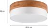 Deckenleuchte SEASONS Holzlampe mit Stoffschirm Weiß, Ø 50cm Bild 4