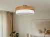 Deckenleuchte SEASONS Holzlampe mit Stoffschirm Weiß, Ø 50cm Bild 5