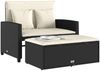 vidaXL Gartensofa mit Kissen 2-Sitzer Schwarz Poly Rattan 365131 Bild 4
