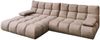 KAWOLA Sofa VIVIEN Ecksofa Velvet sand Longchair links 85 x 178 x 290 cm Bild 3