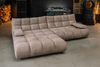KAWOLA Sofa VIVIEN Ecksofa Velvet sand Longchair links 85 x 178 x 290 cm Bild 2