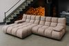 KAWOLA Sofa VIVIEN Ecksofa Velvet sand Longchair links 85 x 178 x 290 cm Bild 4