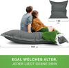 Green Bean® Sitzsack, waschbar, Polyester-PVC-Stoff, Hellgrau, 140x180 cm, 380 Liter Bild 5