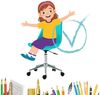 SVITA EDDY Schreibtischstuhl für Kinder Drehstuhl Kinderschreibtischstuhl Türkis Bild 3