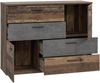 Forte 'Skive' Kommode, Holzwerkstoff Old Wood, 95,9 x 41,3 x 124,9 cm Bild 5