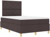 vidaXL Boxspringbett mit Kopfteil Dunkelbraun 120 x 190 cm Stoff 3339682 Bild 5