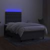 vidaXL Boxspringbett mit Matratze & LED Dunkelgrau 120x190 cm Stoff 3270219 Bild 3