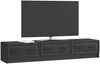 vidaXL TV-Schränk Schwarz 147 x 34,5 x 27 cm Holzwerkstoff 895856 Bild 3