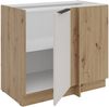 Küchen Eckunterschrank 105 cm Küche SOLANO Kaschmir beige matt + Eiche Artisan matt Küchenzeile Küchenblock Einbauküche Bild 2