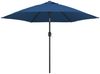 vidaXL Sonnenschirm mit LED-Beleuchtung und Stahl-Mast 300 cm Azurblau 47135 Bild 2