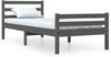 vidaXL Massivholzbett Grau 100x200 cm [814811] Bild 2