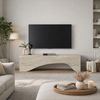 moebel17 Lowboard moebel17 TV Lowboard 150 cm Travertin-Optik Stein Beige (Einzelmöbel, 1 St, Besteht aus 1 TV Lowboard), Pflegeleichte Oberfläche, Granitoptik Bild 5