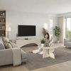 moebel17 Lowboard moebel17 TV Lowboard 150 cm Travertin-Optik Stein Beige (Einzelmöbel, 1 St, Besteht aus 1 TV Lowboard), Pflegeleichte Oberfläche, Granitoptik Bild 3