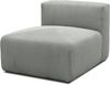 DOMO. collection Polsterhocker 800011, 1FEL, Rechteckig, individuell kombinierbar, modularer Cord Fußhocker, Polstergarnitur, 85 x 108 x 69 (BxTxH), hellgrau Bild 2