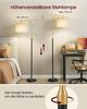 VASAGLE Stehlampe modern mit höhenverstellbarem Bogen, Leselampe mit Fußschalter, für Wohnzimmer, Stoffschirm, E27, schwarz Bild 4