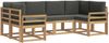 vidaXL Outdoor-Sofagarnitur mit Kissen 6 pcs Weiß und Anthrazit 3388121 Bild 2