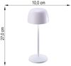 LED Tischleuchten, weiß, Touchdimmer, IP54, H 27 cm Bild 4