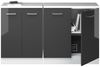 Küchenschrank für Dachschrägen R-Line Anthrazit Hochglanz 140 cm 2er Set Schrankkorpuss 60 cm Tiefe Vicco Bild 5