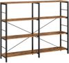 VASAGLE Bücherregal, Standregal mit 4 Ebenen, 30 x 120 x 109,4 cm, Industrie-Design, für Wohnzimmer, Arbeitszimmer Bild 2