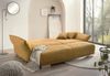 Big-Sofa 242x131 cm Gästebett Federkern Schlafcouch Stauraum Cord Gold Ockergelb Bild 3