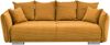 Big-Sofa 242x131 cm Gästebett Federkern Schlafcouch Stauraum Cord Gold Ockergelb Bild 4